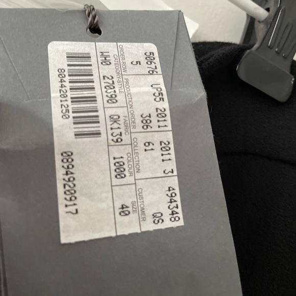 NWT SSense Alexander McQueen black fleece wool cropped pants, IT 40 US 4 - Picture 6 of 6